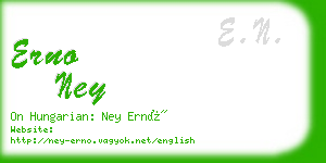 erno ney business card
